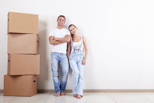 Person reviewing a moving complaint during a house move