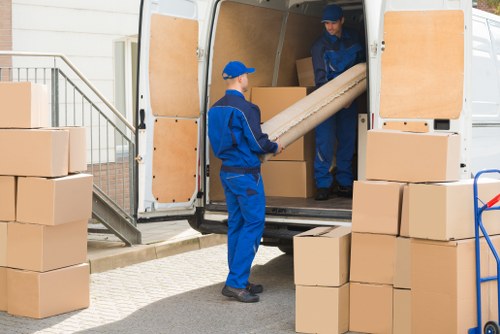 Removal van and moving team prepared for a house move in Sidcup