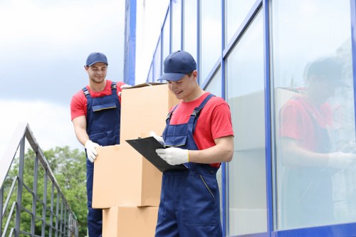 Packed boxes and furniture ready for a Sidcup house removal