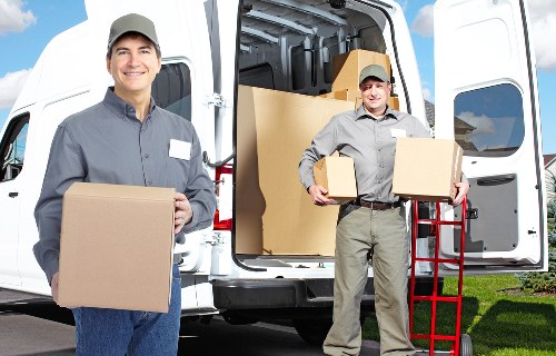 Furniture and boxes being loaded into a removal van for a Sidcup move
