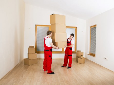 Checklist and packing materials for an office move