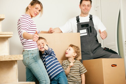 Sidcup moving van team helping with loading and unloading items
